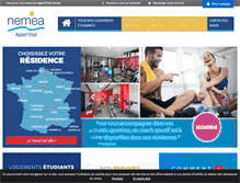Tablet Screenshot of nemea-residence-etudiante.com